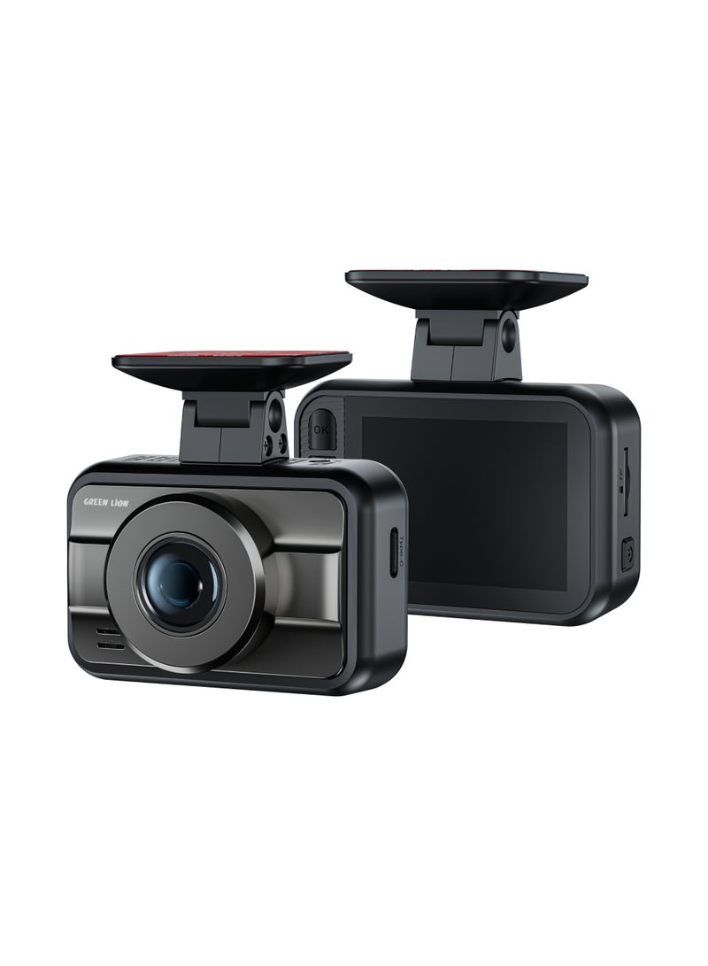 GREEN LION GC-700 Dash Cam with Super Night Vision, GPS, G-Sensor, Wi-Fi Control, 2.0" IPS HD Display, 145° Wide-Angle Lens, Rear Camera, 24/7 Parking Monitoring - Black - Image 3